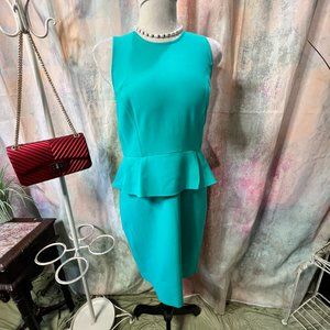 NEW 📌Loft Turquoise Wedding Guest - Semi-Formal Afternoon - Midi Peplum Dress